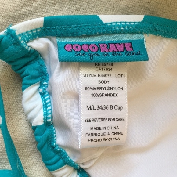 CocoRave Polka dot Ruffle triangle string bikini - Picture 4 of 5